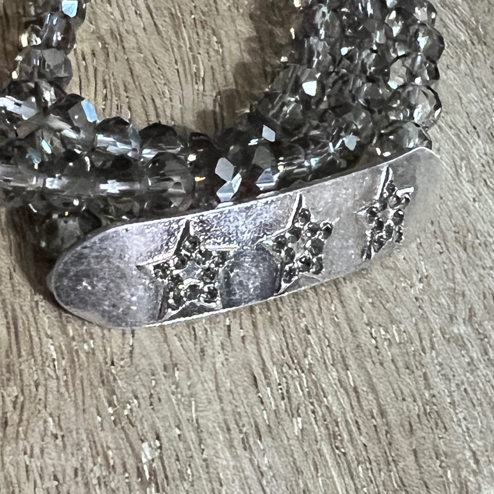 🟠NEW MARLYN SCHIFF Stretchy Beaded Triple Star Bracelet